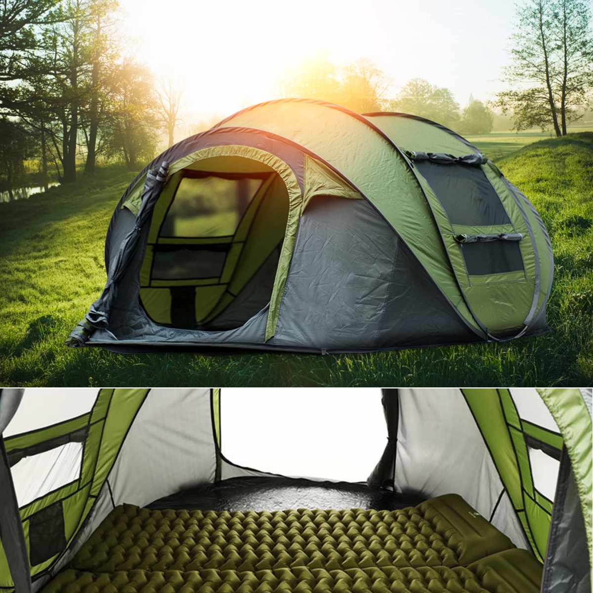 Large Capacity 5 Person Automatic Pop Up Camping Tent